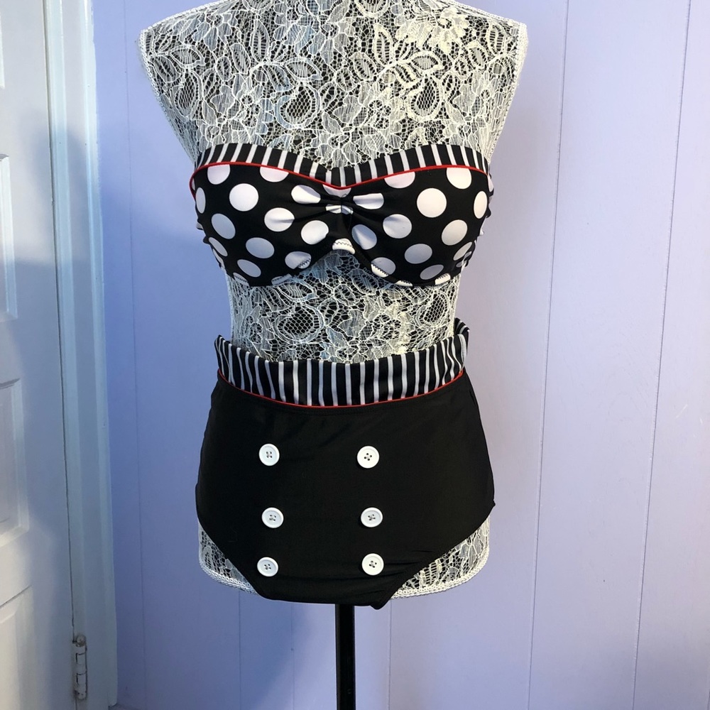 Vintage style Polka dot bikini set